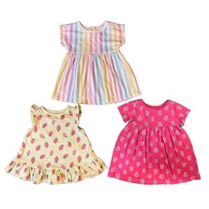 Baby Girl 3/6 Months Dresses Outfits Clothes Lot Spring Summer Stripe Berry